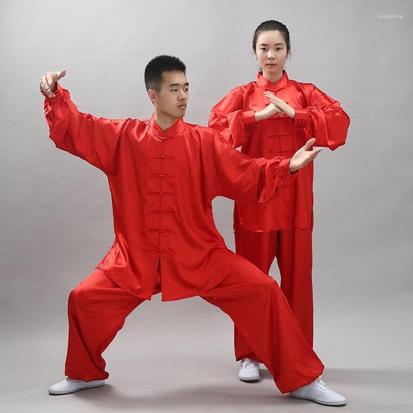 Ethnische Kleidung Chinesisches traditionelles orientalisches Set Mann Frau Tai Chi Uniformen Wushu Top Hosen Training Leistungskostüme