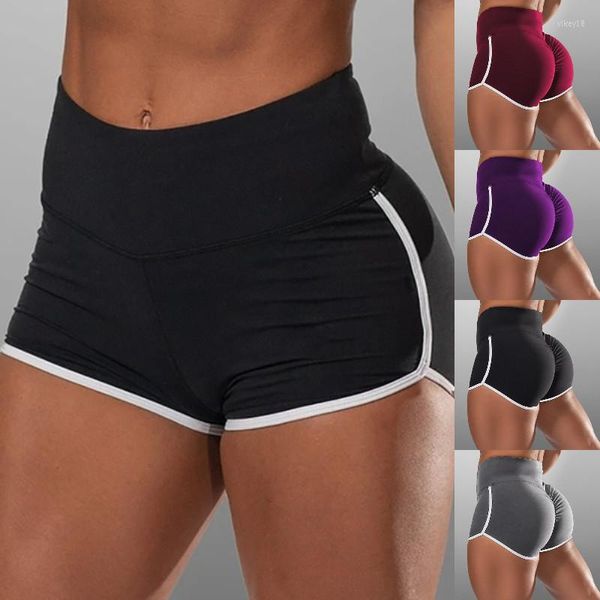 Damen-Shorts für Damen, sportlich, elastisch, hohe Taille, Damen, lässig, Fitness, dünn, sexy, laufend, Sommer, weiblicher Boden