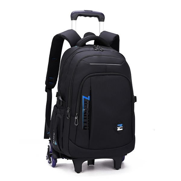 Zaini Junior High School Rolling for Boys Borsa con ruote Trolley Borse con 26 ruote Bagagli da viaggio Kids Bookbag mochil 230613