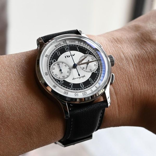 Armbanduhren Beat Quartz VK64 Panda Uhr Männer Business Sport Wasserdichte Chronograph Uhren Uhr Top Marke Longbai 2023 Armbanduhr