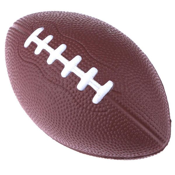 Шарики мини -мягкий стандарт PU Foam Американский футбольный футбольный футбольный регби сжимайте мяч детей взрослый день рождения рождественский подарок футболкол случайный 230613