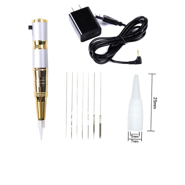 Tattoo Maschine Lade Dermografo Universal Permanent Make-Up Kit Augenbrauen Lip Liner Stift Mit Deutsch Starke Leise Motor 230614