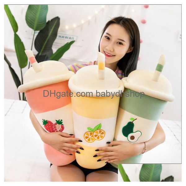 Animali di peluche ripieni Bubble Tea Toy Animal Cute Food Cup Frutta Boba Cuscino morbido Regalo di compleanno Drop Delivery Giocattoli Regali Dh3Ef