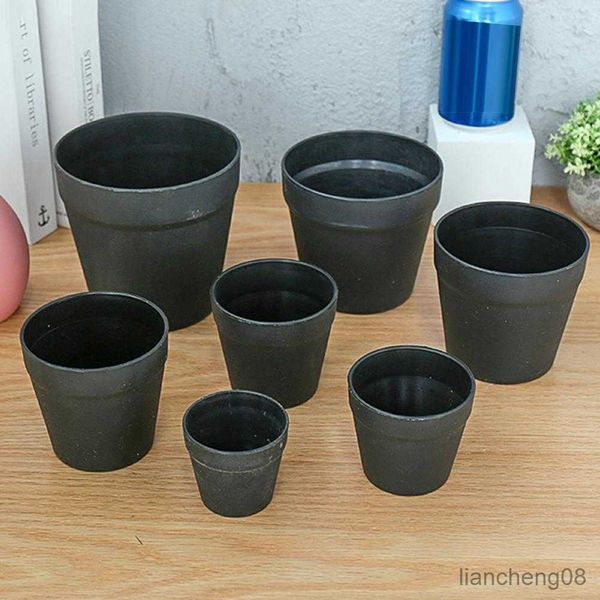 Vasos de plantas Vasos de plantas Plástico Cor preta Cestas de berçário Durável Inquebrável Recipiente resistente ao desgaste Suprimentos para jardinagem R230614