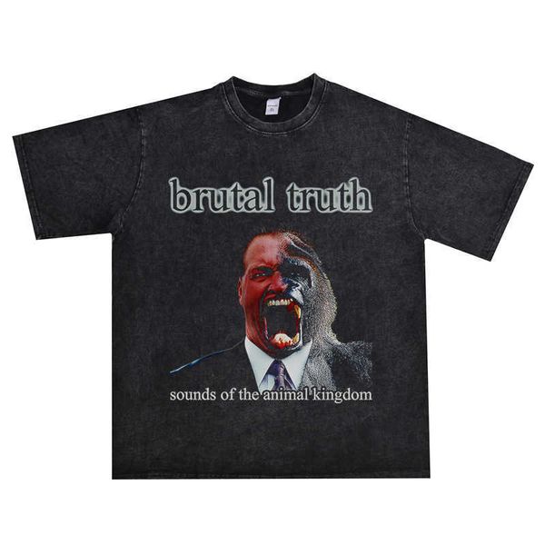 Ölüm ezici ağır metal kaya acımasız gerçek zalim hakikat grubu yıkanmış tişörtler