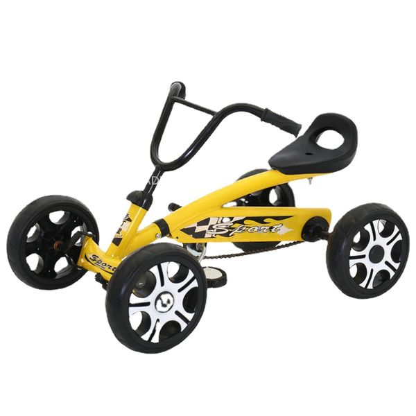 2023 Kids Pedal Go-Karts com rodas EVA, assento ajustável, 4 rodas Go-Kart para crianças mais novas
