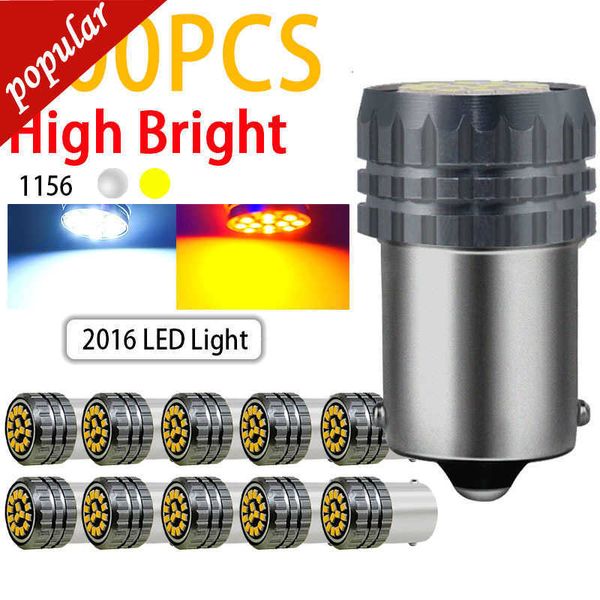 Neue Rabatt 100Pcs Auto LED Lampen 1156 BA15S P21W 2016 15SMD Blinker Lampen Schwanz Stopp Rückwärts Licht weiß Gelb 12V Super Helle