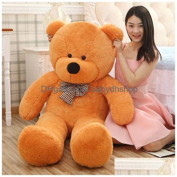 Animali di peluche ripieni 100 cm Teddy Bear Toy Lovely Nt Bears Bambole morbide Regalo di compleanno per bambini per gli amanti delle donne Consegna a goccia Giocattoli Regali Dhobh