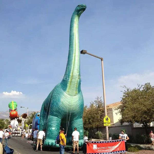 Atacado 10 metros inflável dinossauro braquiossauro balão para decoração de parque gigante ao ar livre inflado desenho animado personalizado