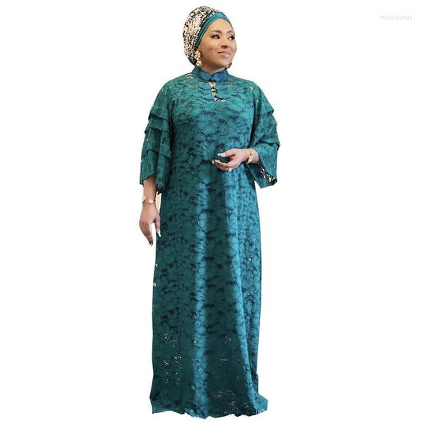 Vêtements ethniques robes africaines pour femmes 2023 arrivée printemps grande taille robe en dentelle vêtements et réservoir intérieur 2 pièces ensembles