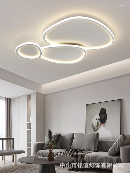 Lustres de teto modernos com luz decorativa de led de luxo em tecido de vidro e abajures de cobertura