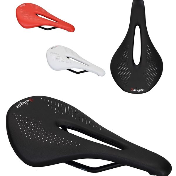 Selle per bici Sella per bicicletta Cuscino in silicone Superficie in pelle PU Gel di silice pieno Sedile confortevole Antiurto 230614