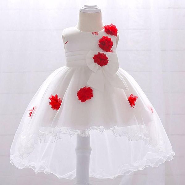 Mädchen Kleider Taufe 1. Geburtstag Kleid für Baby Kleid Prinzessin Party Vestido Infant Blume 3 6 8 12 Monate