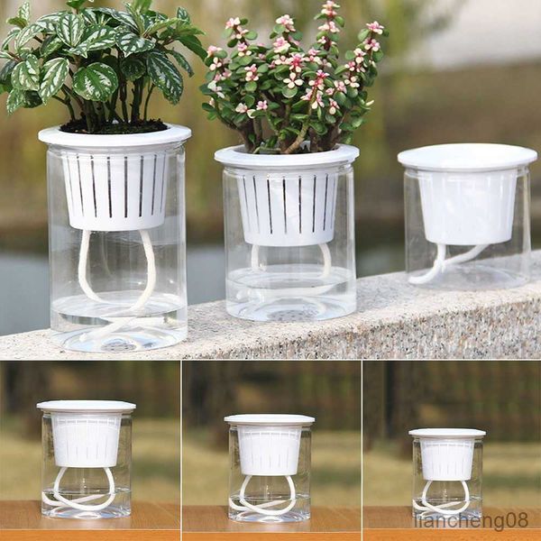 Fioriere Vasi Fioriera per irrigazione Pianta per irrigazione automatica Vaso per fiori con contenitore per l'acqua Irrigare automaticamente Vaso per fiori Decorazioni per il giardino domestico R230614