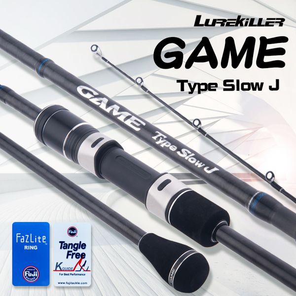 Angelruten für Boote, Lurekiller Japan Fuji Parts Game Type Slow Jigging Rod 6'6'' Spinning/Casting Ocean Saltwater Jigging Rod 230614