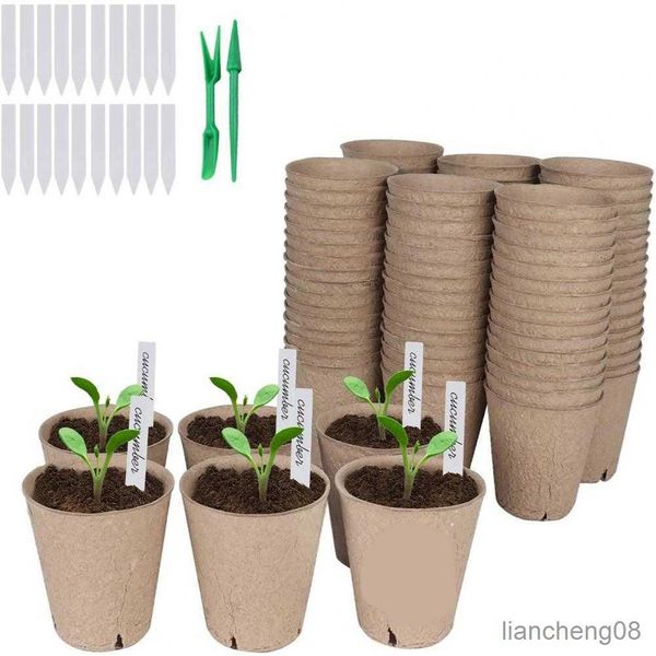 Planters Pots Set Planting Pot Paper Color Flower Grow Cup Durable Anti-cracking Stable Start Tray Garden Supplies R230614