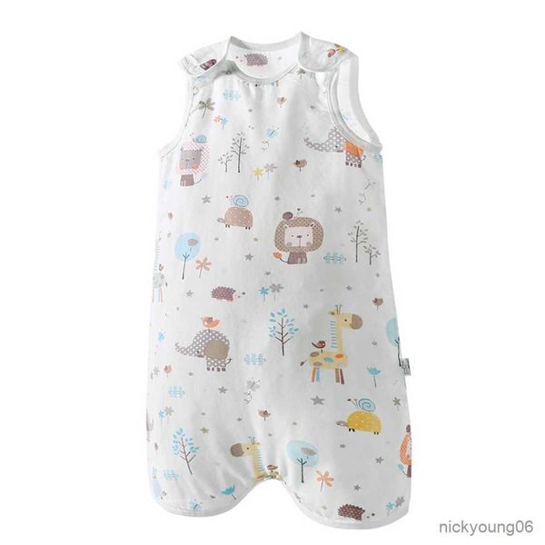 Schlafsäcke Neugeborenen Weiche Swaddle Sommer Atmungsaktive Baby Musselin Baumwolle Tasche Anzug R230614