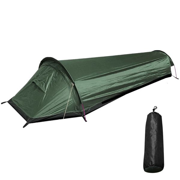 Barracas e Abrigos Barraca de Dormir de Praia Portátil para Adultos Barraca de Mochila para Acampamento ao Ar Livre Barraca de Saco de Dormir Leve Barraca para Pessoa Única 230613