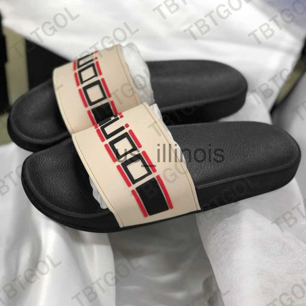 Pantofole Uomo Donna Pantofola in gomma Sandali firmati Nero Bianco Estate Scava fuori Beach Flat Slides Fashion Girl Stampa Infradito Pantofola interna con scatola N J230615