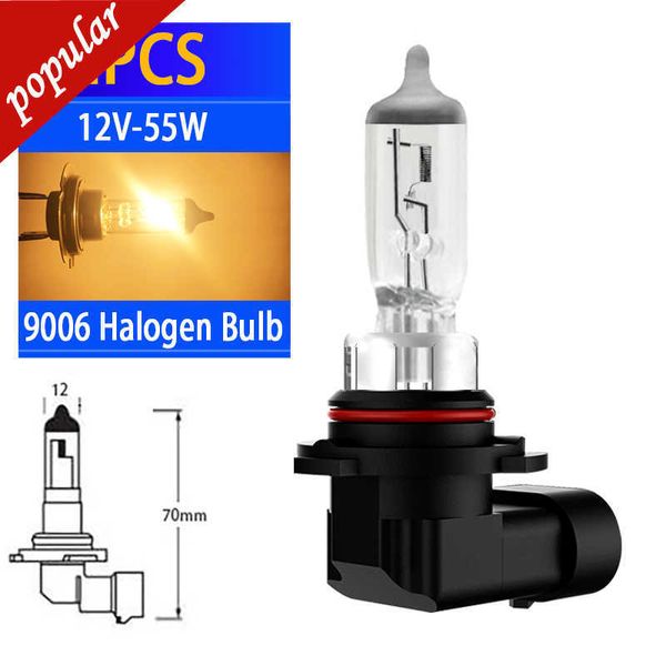 Neue 2PCS Front Scheinwerfer Lampen 9006 HB4 55W Klar Glas Halogen Lampen Auto Fahren Lauf Nebel Lichter warm Weiß Auto Styling Parkplatz