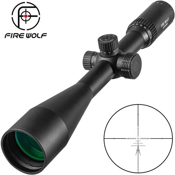 FIRE WOLF 8-32X56 Rifle Scope Side Optics Focus Black Matte Para Caça e Uso Ao Ar Livre Riflescope Telescope Sniper