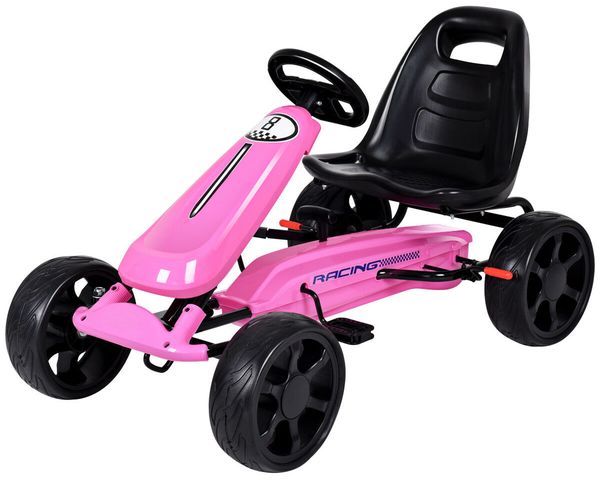 nuovo Go Kart Kids Ride on Car Pedal Powered Car 4 Wheel Racer Toy