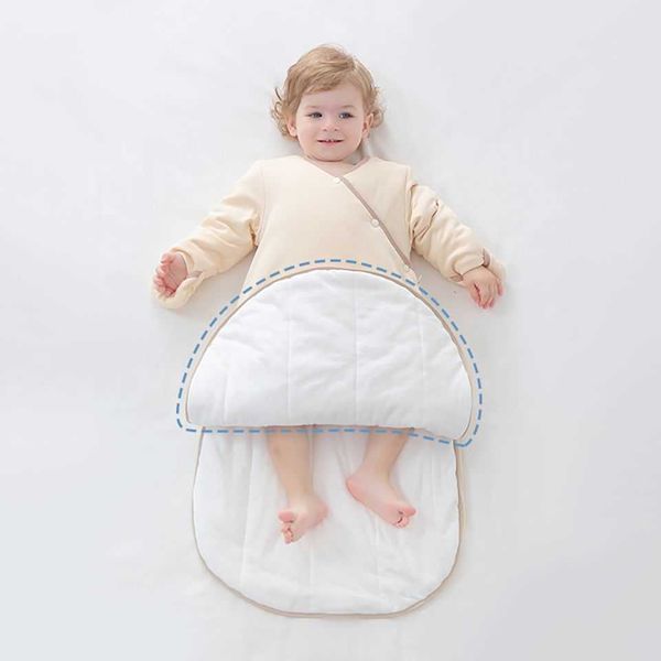 Sacos de dormir saco inverno quente bebê recém-nascido sleepwear algodão manguito criança carrycot impressão criança