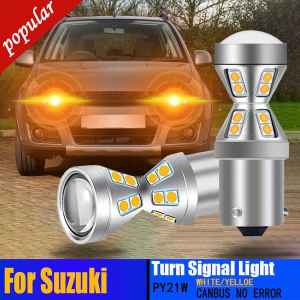 Novo 2 pcs LED Turn Signal Lâmpada Canbus Erro Livre PY21W BAU15S 7507 Para Suzuki SX4 Swift mk5 Kizashi Wagon R Celerio Baleno Alto