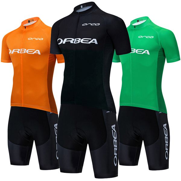 Conjuntos de Camisas de Ciclismo 2023 Conjunto ORBEA ORCA Bibs Shorts SRAM Syncros Rock Shock Ropa Ciclismo Pro Bicicleta Secagem Rápida Maillot 230614