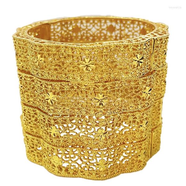 Bangle Dubai 24K золотые браслеты для женщин -дизайнеры роскошных ювелирных изделий.