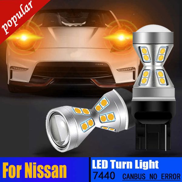 Novo 2 PCS WY21W 7440 Canbus LED Turn Signal Light Para Nissan 370Z GT-R Juke Leaf Micra Murano Qashqai J11 Teana Tiida X-Trail T31 T32