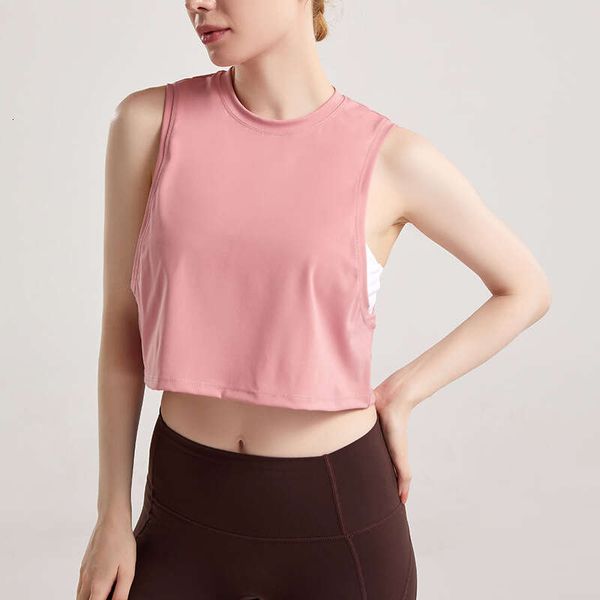 LL-021 Tank Top Top Ert Top Top Top Trouge Летнее дышащее фитнес-жилет Женский рукавиц.