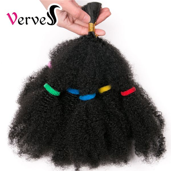 Hair Bulks VERVES Culry Synthetische Häkelzöpfe Haarverlängerungen 12 Zoll Ombre Flechthaar Afro Kinky Bulk Twist Braids Schwarz Braun Bug 230613
