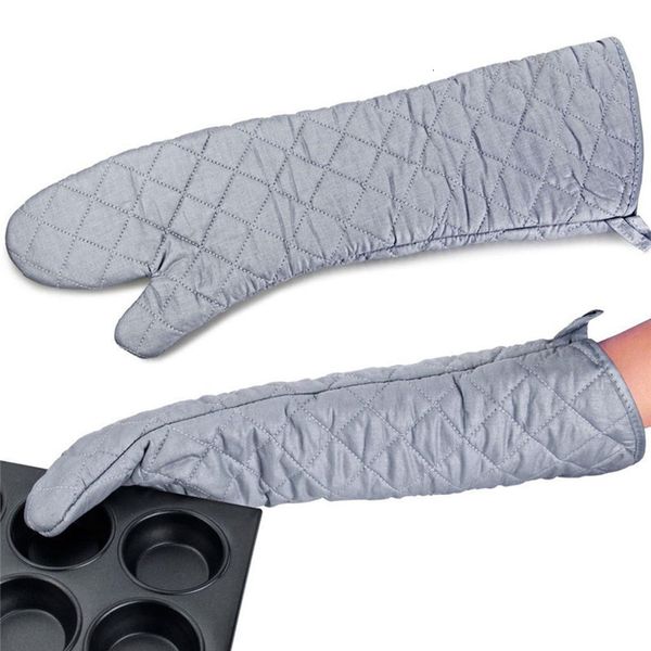 Ofenhandschuhe, 58 cm, Ofenhandschuhe, langer Ofenhandschuh, Küchenhandschuh, Grill, hitzebeständige Baumwolle, Kochen, Grillen, Backutensilien, Küchenzubehör 230613