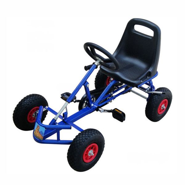Crianças pedal Go Kart Ride on Rubber Wheels Sports Racing Trike Car, terno para crianças de 2 a 6 anos