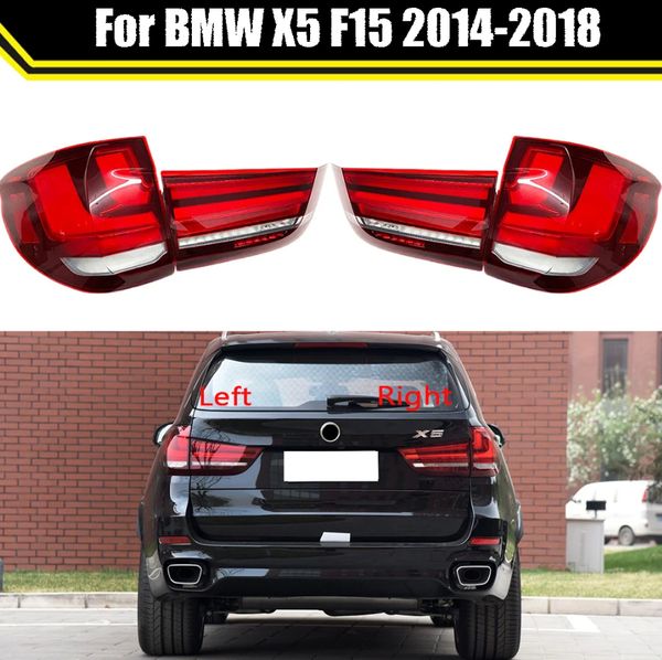 Luz traseira do carro led para bmw x5 f15 2014-2018 luz de nevoeiro traseira + luz de freio de parada + reverso + sinal de volta dinâmico acessórios do carro