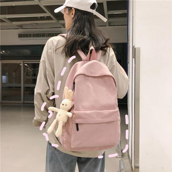 Mochila Bonita Super Meng Bolsa Escolar Feminina Estilo Coreano Estudante Universitária High MORI Série Cartoon Estilo Japonês