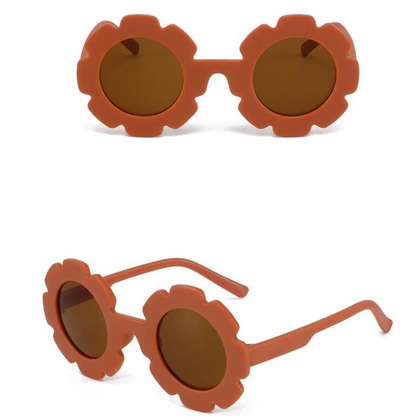Simpatici occhiali da sole rotondi con montatura per ragazze, ragazzi, bambini, occhiali da sole con fiore anti UV, occhiali da sole da viaggio per bambini, occhiali da vista, accessori per bambini alla moda