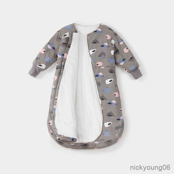 Sacchi a pelo Inverno Neonate maschi Coperta avvolgente Cotone Swaddle Bag Per neonati Biancheria da letto trapunta per bambini per dormire R230614