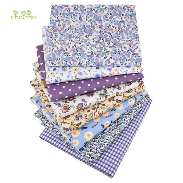 Tecido de sarja estampado de algodão roxo baga série patchwork roupas para costura diy acolchoado roupas de cama de bebê infantil material 230613