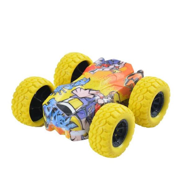 Novità Giochi Arrivo 4WD Veicolo fuoristrada Doublesided Stunt Graffiti Car Giocattoli per bambini Inerzia Attrito Auto Modello pressofuso Drop Delivery Dhpst