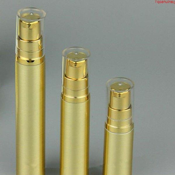 Venda imperdível garrafa de vácuo de plástico dourado de luxo 5ml 10ml 15ml, atacado exclusivo 5ml 10 15 airless bottleshipping Fnpxi