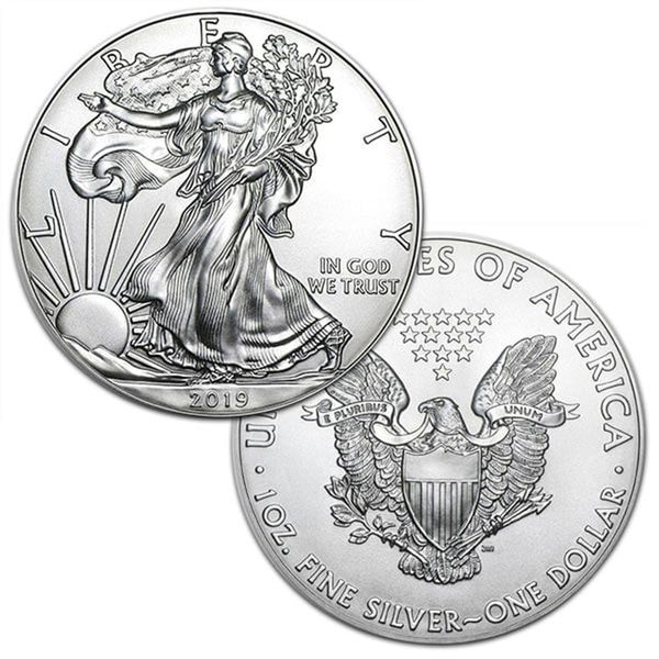 2019 Amerikanische Freiheitsstatue Eagle Münze versilbert Gedenkmünzensammlung neues Geschenk Heimdekoration