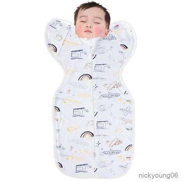 Sacchi a pelo Toddler Sleep Baby Anti Startle Bag Design manica girata per cerniera R230804
