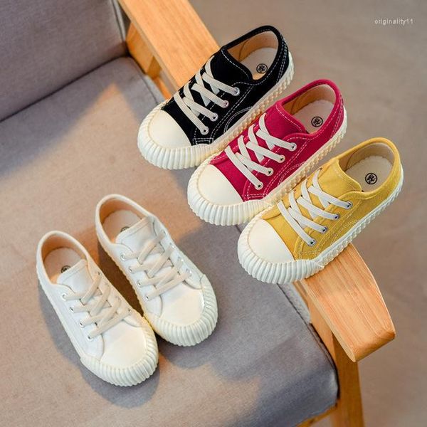 Scarpe da ginnastica per bambini Primavera Autunno Ragazzi Studenti Ragazze bianche Moda Sneakers in tela Bambini