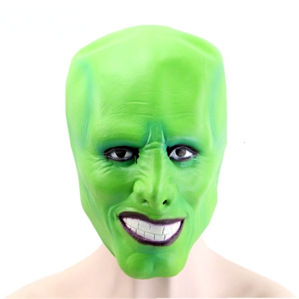 Maschere per feste Halloween The Jim Carrey Movies Mask Cosplay Green Mask Costume per adulti Fancy Dress Face Halloween Masquerade Party Mask 230614