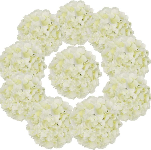 Flores secas 10 pacotes de cabeças artificiais de hortênsia de seda com hastes para festa de casamento, decoração de chá de bebê 230613