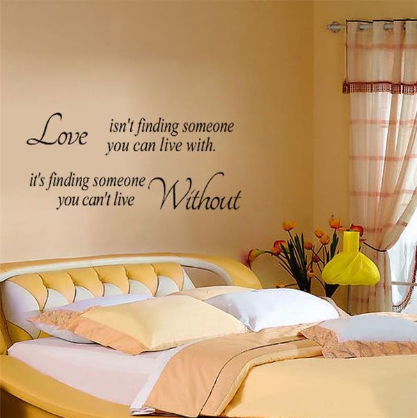 Live Life With Love citazioni Wall Sticker per camera da letto soggiorno Decorazione Fai da te Home Decal vinile Murale Art Peel And Stick