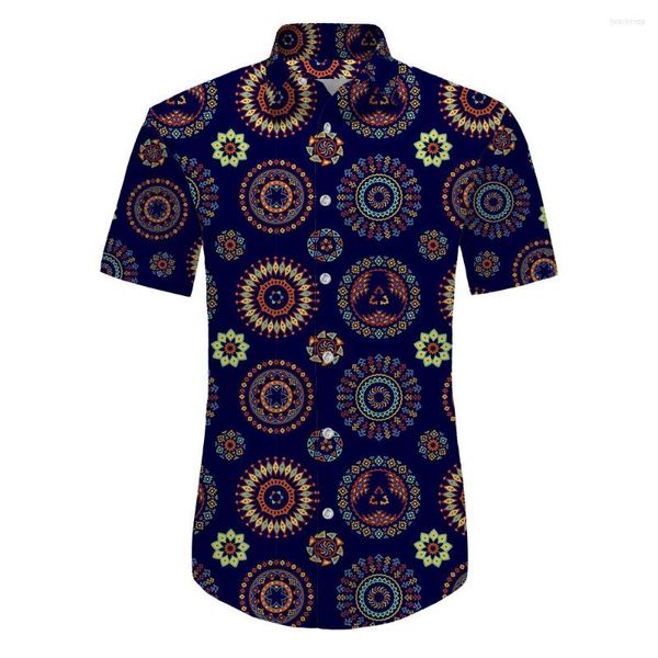 Herren Freizeithemden Paisley Vintage 80er 90er Herren Print Tops Grafik T-Shirts Mode Kurzarm Harajuku Strand Unisex Shirt
