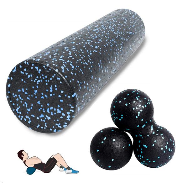 Yoga Blocks Yoga Block Roller Fitness Ball Set Rullo in schiuma ad alta densità EPP Massaggio dei tessuti profondi Pilates Esercizi di rilascio muscolare del corpo 230613